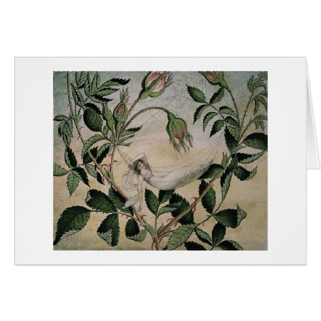 Vintage - hada en una hamaca, (Anverso (Horizontal))