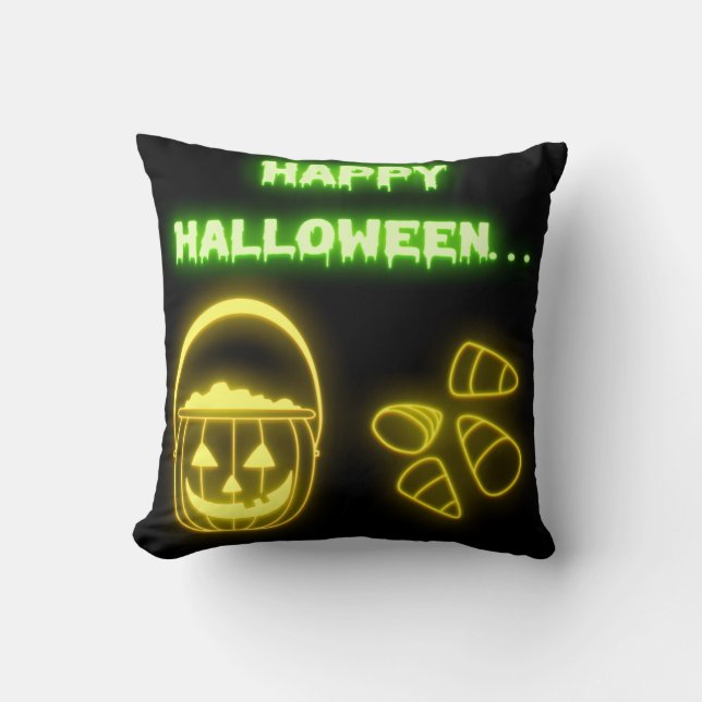 Vintage Halloween Bat almohada (Anverso)