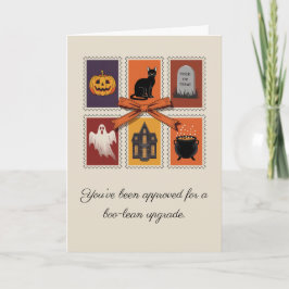 Vintage Halloween Boo Ghost Tarjeta plegada