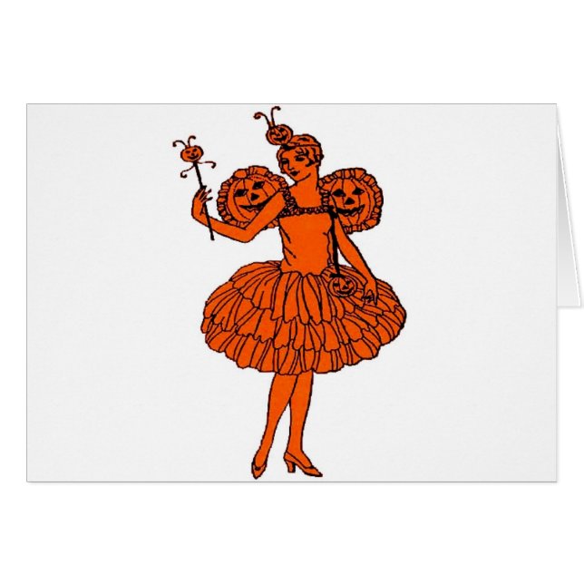 Vintage Halloween Calabaza (Anverso (Horizontal))