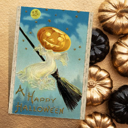 Vintage Halloween Calabaza en una habitación