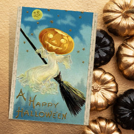Vintage Halloween Calabaza en una habitación