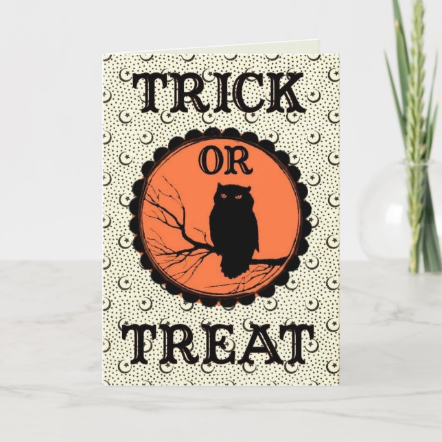 Vintage Halloween Collage - Tarjeta (Anverso)