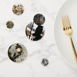 Vintage Halloween Ilustracion Table Confetti