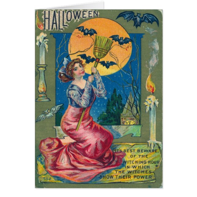 Vintage Halloween Postcard (Frente)