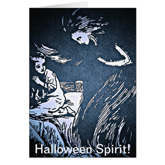Vintage Halloween Spirit Card (Frente)