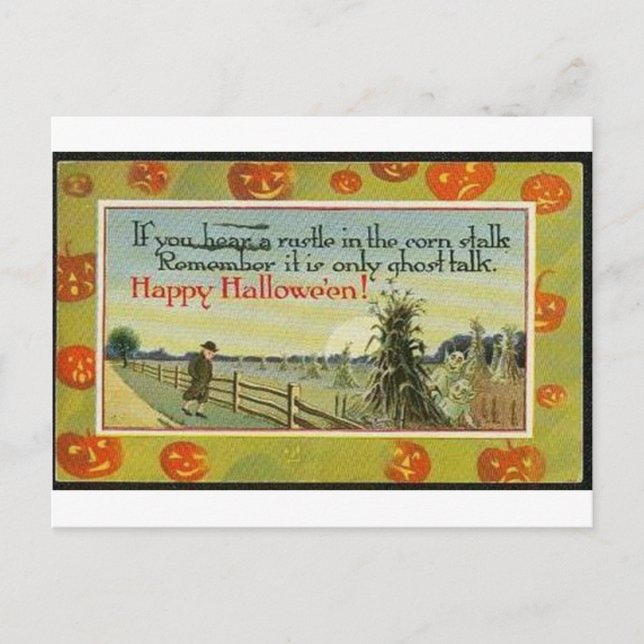 Vintage Halloween Tarjetas de felicitación clásica (Anverso)