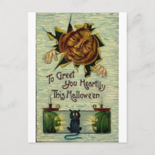 Vintage Halloween Tarjetas de felicitación clásica