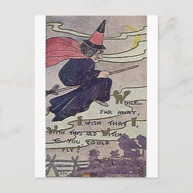 Vintage Halloween Tarjetas de felicitación clásica (Anverso)