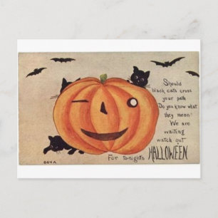 Vintage Halloween Tarjetas de felicitación clásica