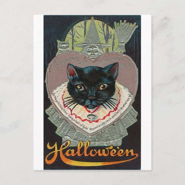 Vintage Halloween Tarjetas de felicitación clásica (Anverso)