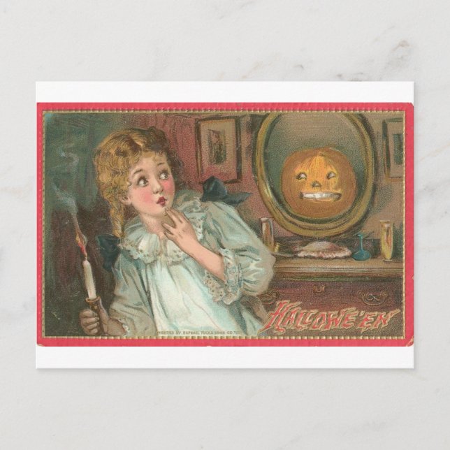 Vintage Halloween Tarjetas de felicitación clásica (Anverso)