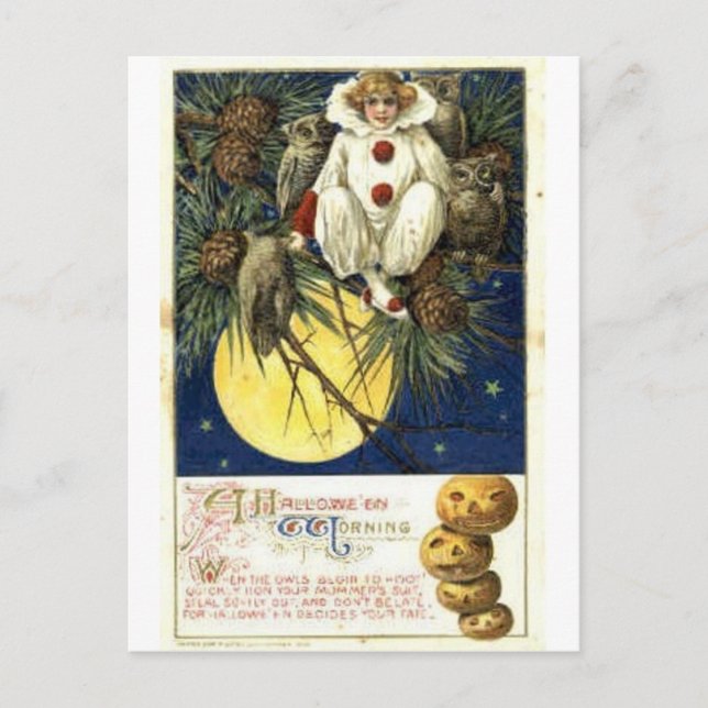 Vintage Halloween Tarjetas de felicitación clásica (Anverso)