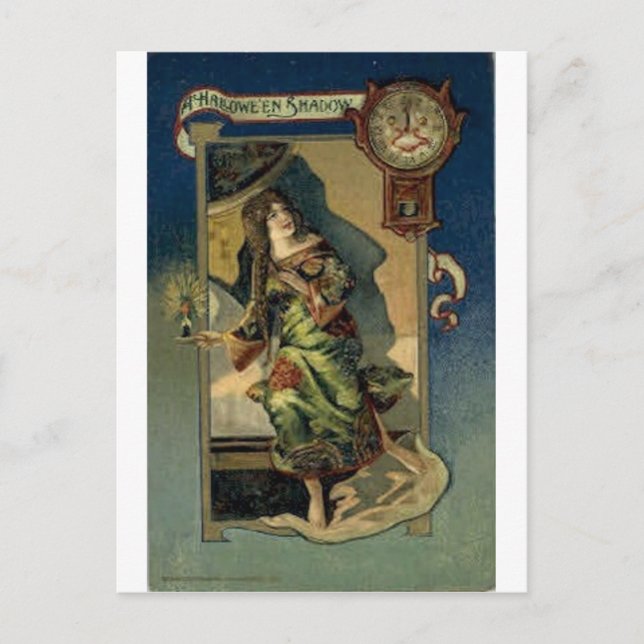 Vintage Halloween Tarjetas de felicitación clásica (Anverso)