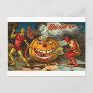 Vintage Halloween Tarjetas de felicitación clásica