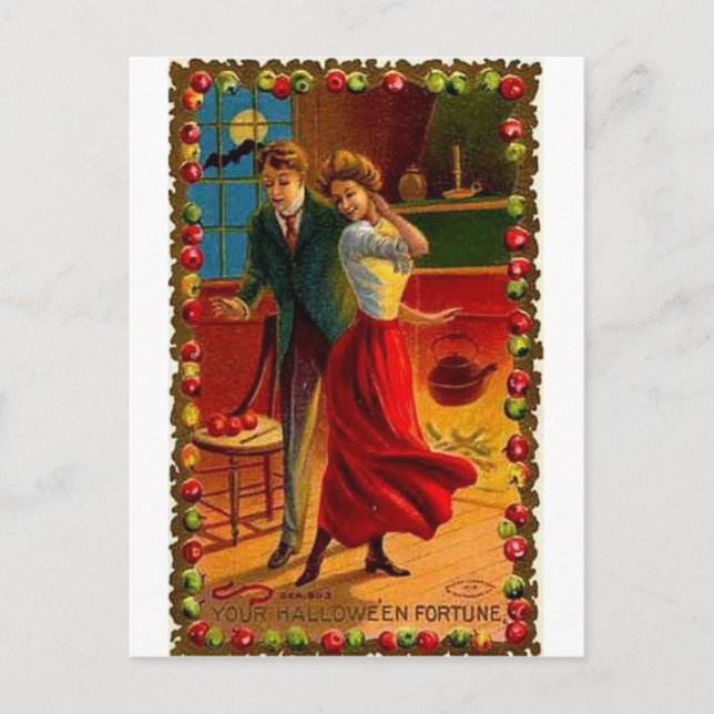 Vintage Halloween Tarjetas de felicitación clásica (Anverso)