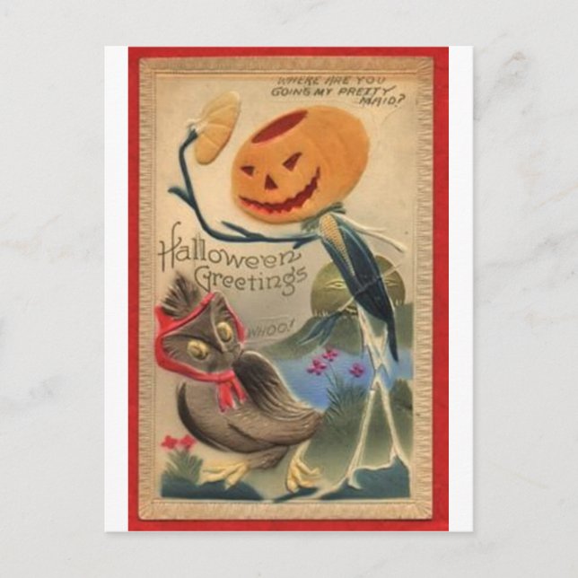 Vintage Halloween Tarjetas de felicitación clásica (Anverso)
