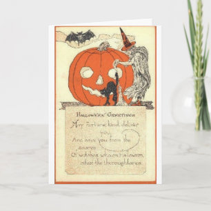 Vintage Halloween Tarjetas de felicitación clásica