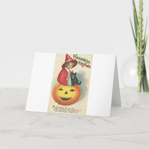 Vintage Halloween Tarjetas de felicitación clásica
