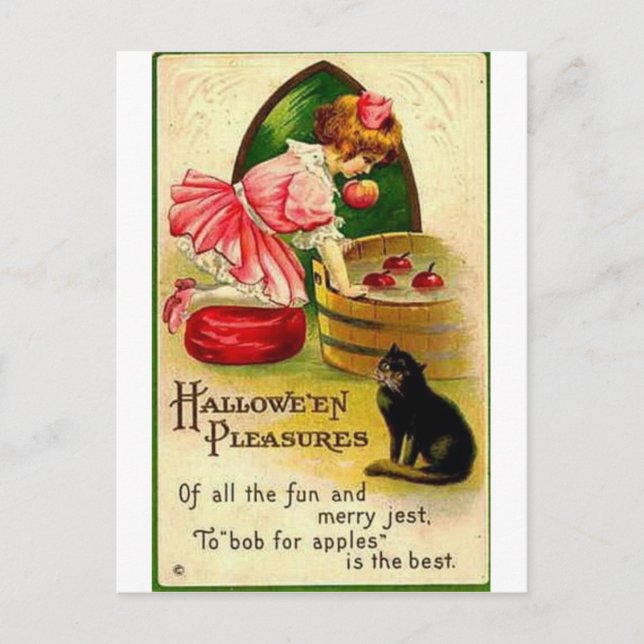 Vintage Halloween Tarjetas de felicitación clásica (Anverso)