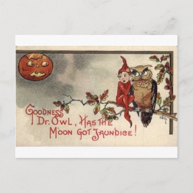 Vintage Halloween Tarjetas de felicitación clásica (Anverso)