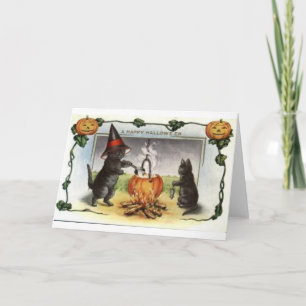 Vintage Halloween Tarjetas de felicitación clásica