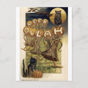 Vintage Halloween Tarjetas de felicitación clásica