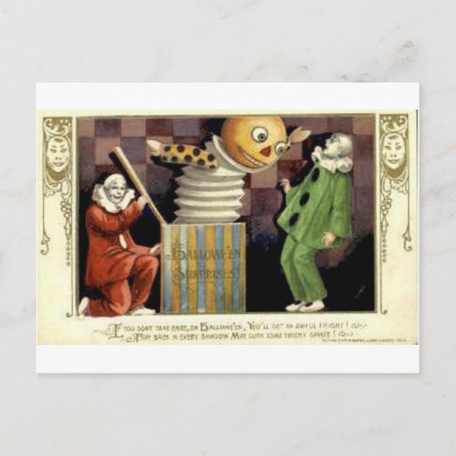 Vintage Halloween Tarjetas de felicitación clásica (Anverso)