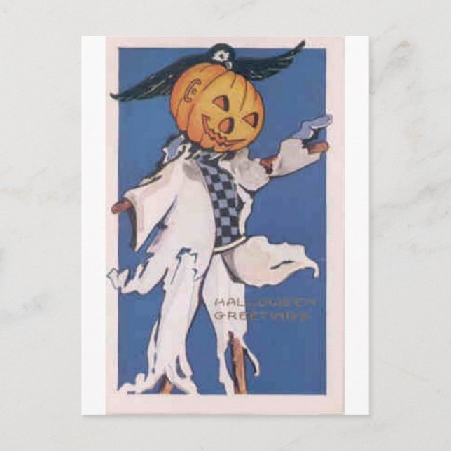 Vintage Halloween Tarjetas de felicitación clásica (Anverso)