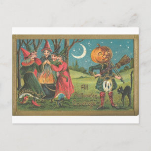 Vintage Halloween Tarjetas de felicitación clásica