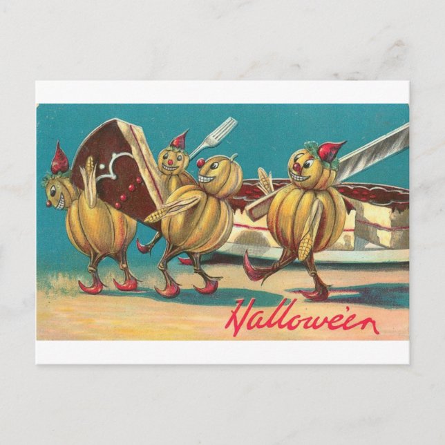 Vintage Halloween Tarjetas de felicitación clásica (Anverso)