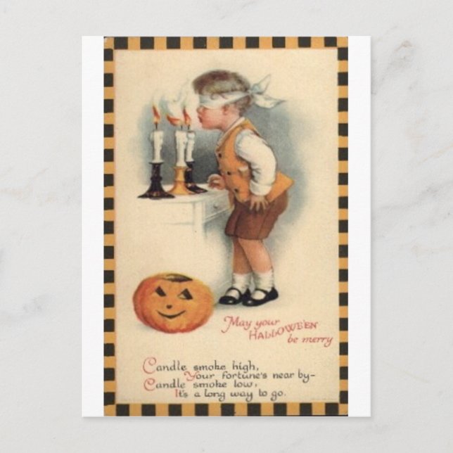 Vintage Halloween Tarjetas de felicitación clásica (Anverso)