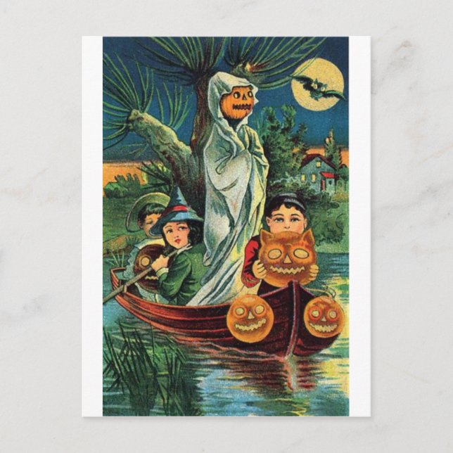 Vintage Halloween Tarjetas de felicitación clásica (Anverso)