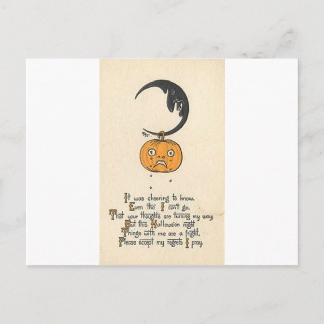 Vintage Halloween Tarjetas de felicitación clásica (Anverso)