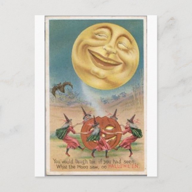 Vintage Halloween Tarjetas de felicitación clásica (Anverso)