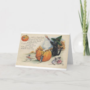 Vintage Halloween Tarjetas de felicitación clásica