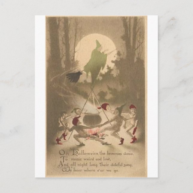 Vintage Halloween Tarjetas de felicitación clásica (Anverso)