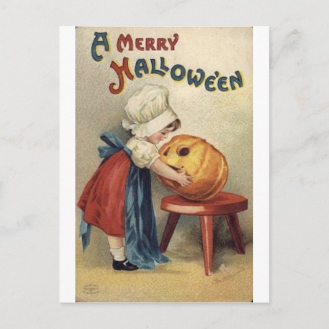 Vintage Halloween Tarjetas de felicitación clásica (Anverso)