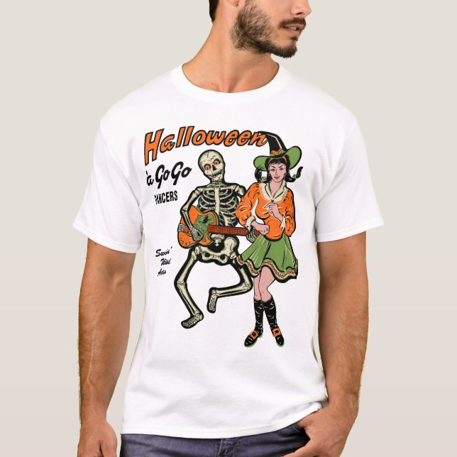Vintage Halloween una camisa de los bailarines del (Anverso)