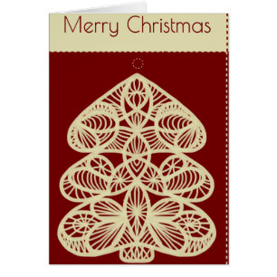 Vintage Happy Holiday Decorated Christmas Tree
