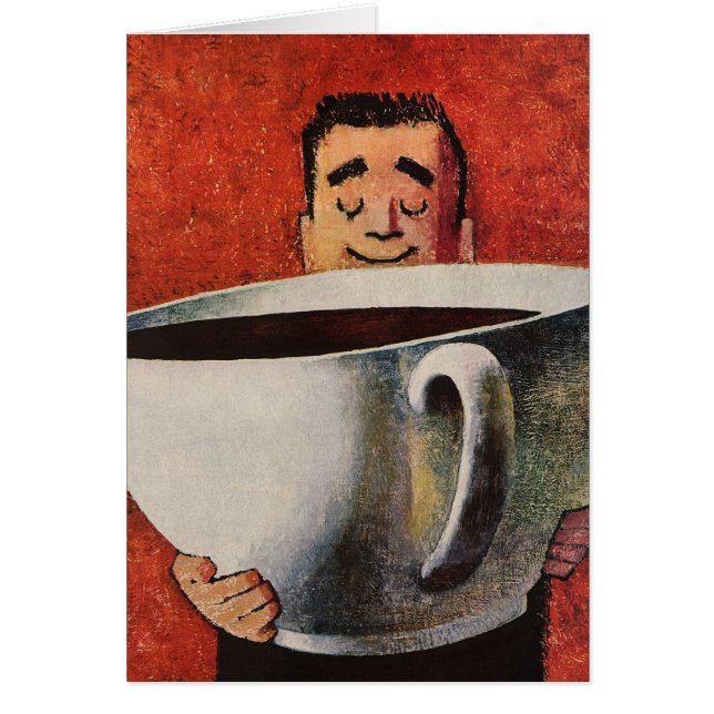 Vintage Happy Man Bebe Giant Cup of Coffee (Frente)