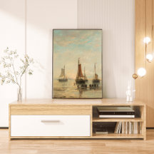 Vintage Harbour Nautical Wall Ships de arte en la 