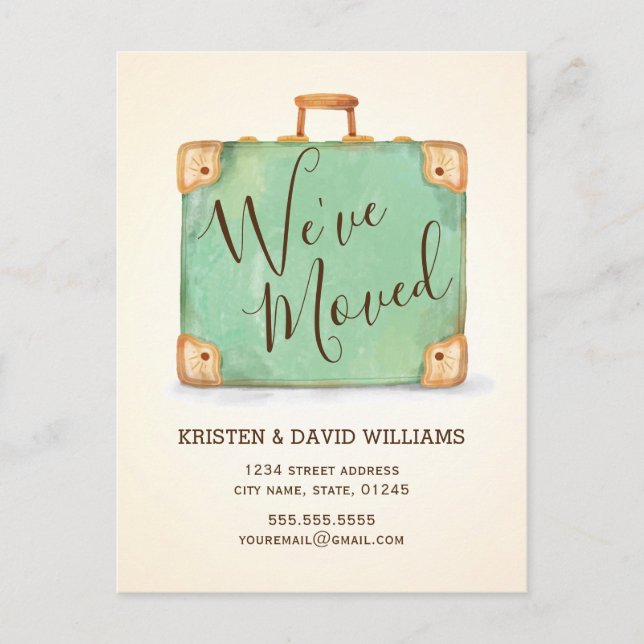 Vintage hemos movido la Invitación (Anverso)