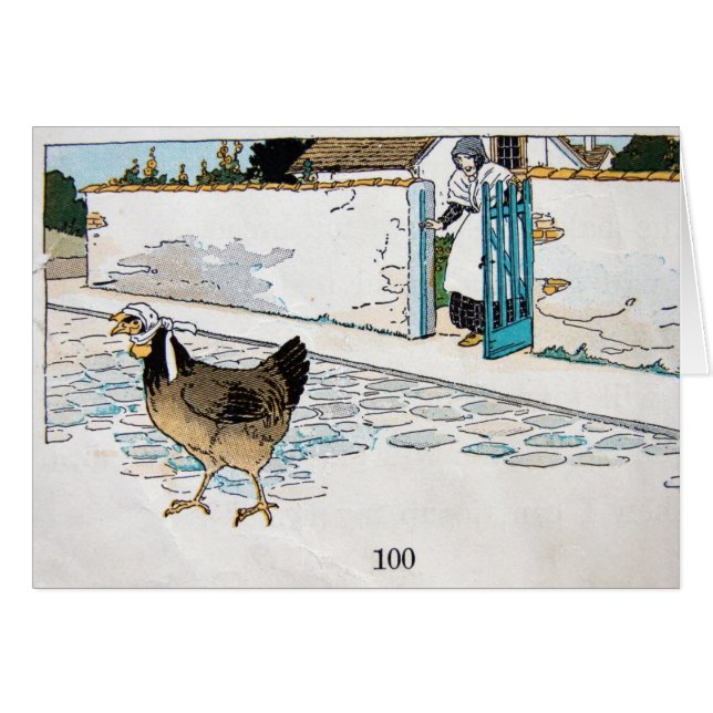 Vintage Hen in a Scarf (Anverso (Horizontal))