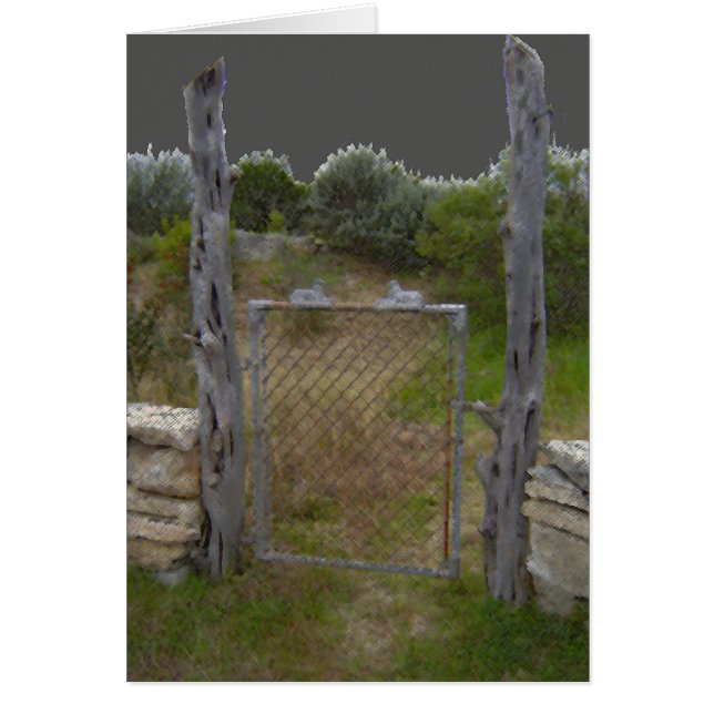 Vintage Hill Country Gate Card (Frente)