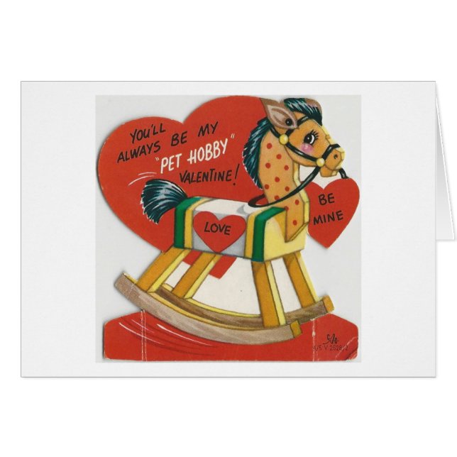 Vintage Hobby Horse Valentine (Anverso (Horizontal))