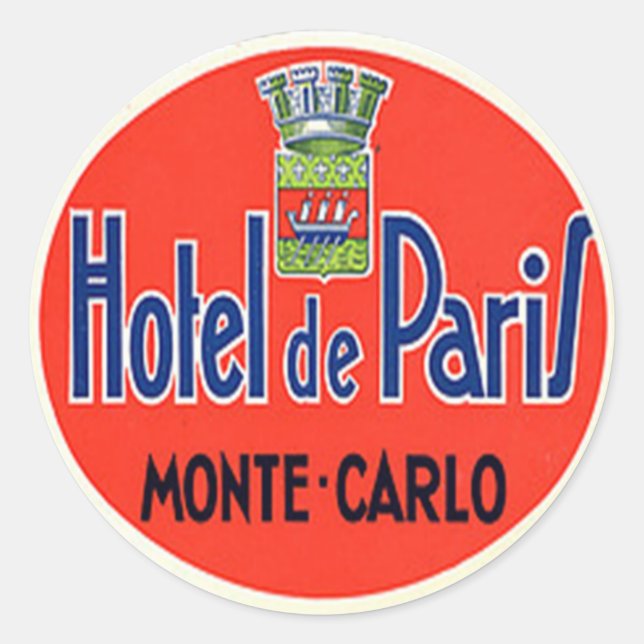 Vintage Hotel & Travel Pegatina (Anverso)