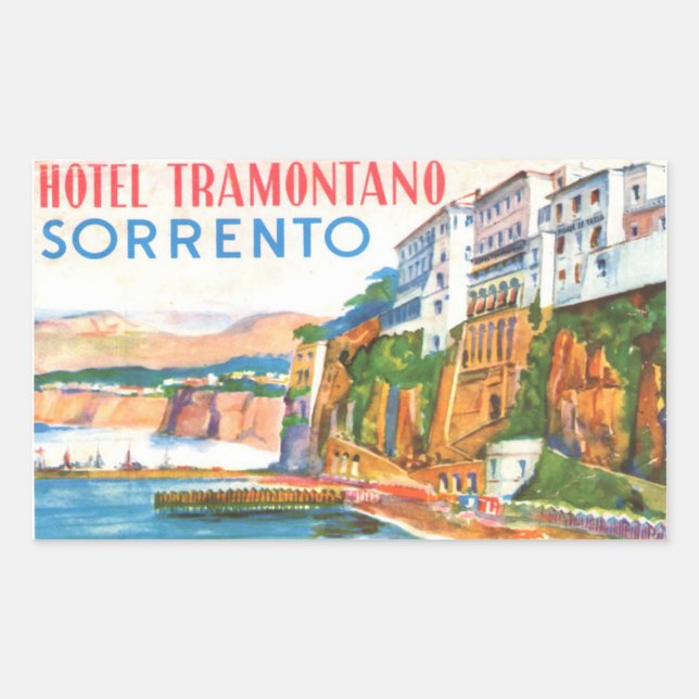 Vintage Hotel & Travel Pegatina (Anverso)