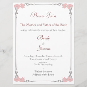 Vintage - invitación de la boda de Nouveau del