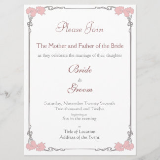 Vintage - invitación de la boda de Nouveau del